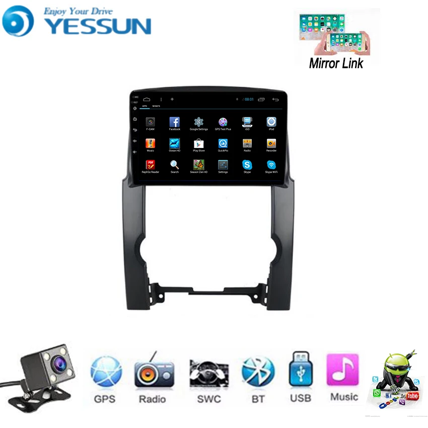 YESSUN для Kia Sorento 2008 ~ 2013 автомобильный Android мультимедийный плеер GPS навигация