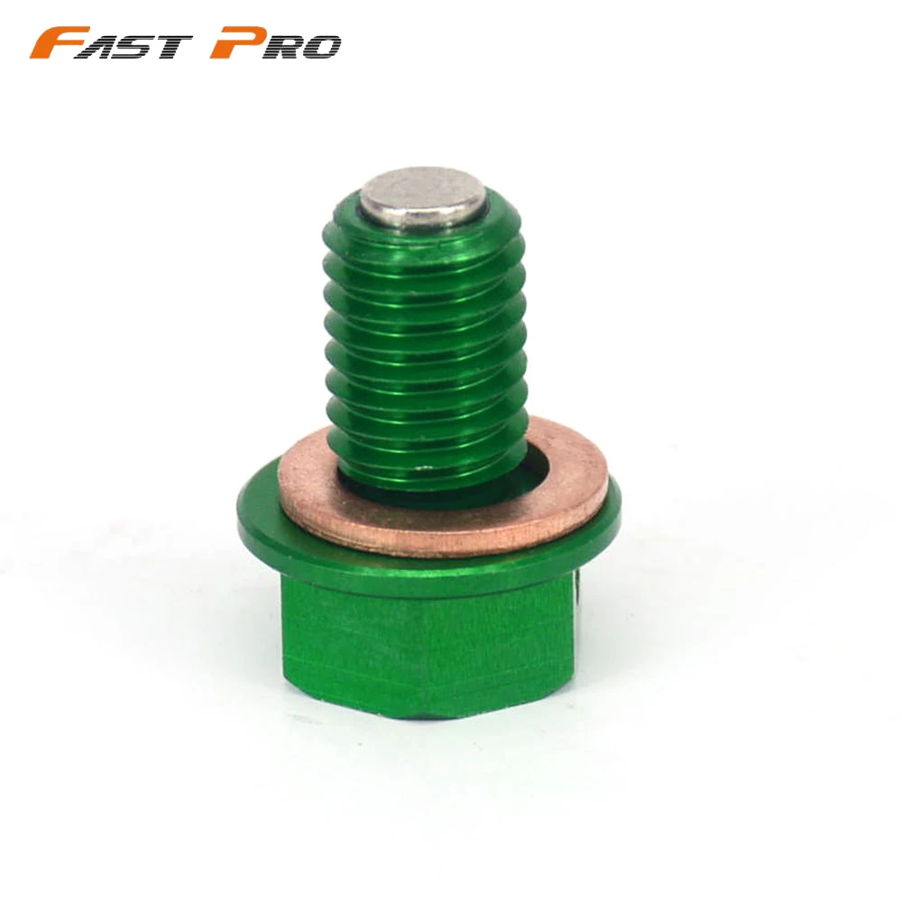 Магнитная заглушка для слива масла мотоцикла CNC KAWASAKI KX65 KX85 KX100 KX125 KX250 KX500 KX250F KX450F