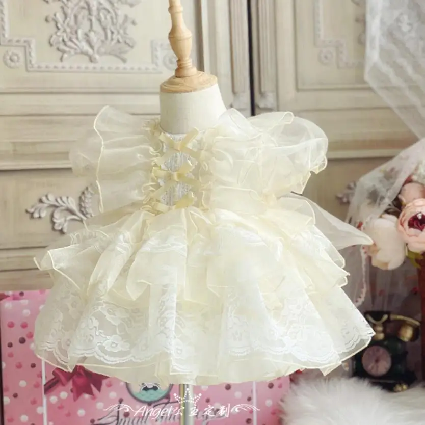 

Бальное платье для девочек, летнее, с сетчатым бантом, в стиле испанской Лолиты, 2 шт., Y2981