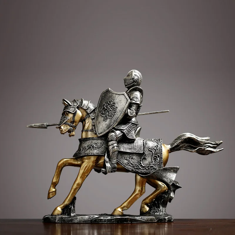 

Living Room Office Decoration Opening Gift Nordic Light Luxury Armor Knight Horse To Success Decoration Creative Chinese Style