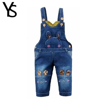 9M-24M Baby Girl Clothing Bebe Boy Overalls Animal Cow Long Pants Cartoon Kwaii Jumpsuit Denim Jeans Rompers Toddler Clothes
