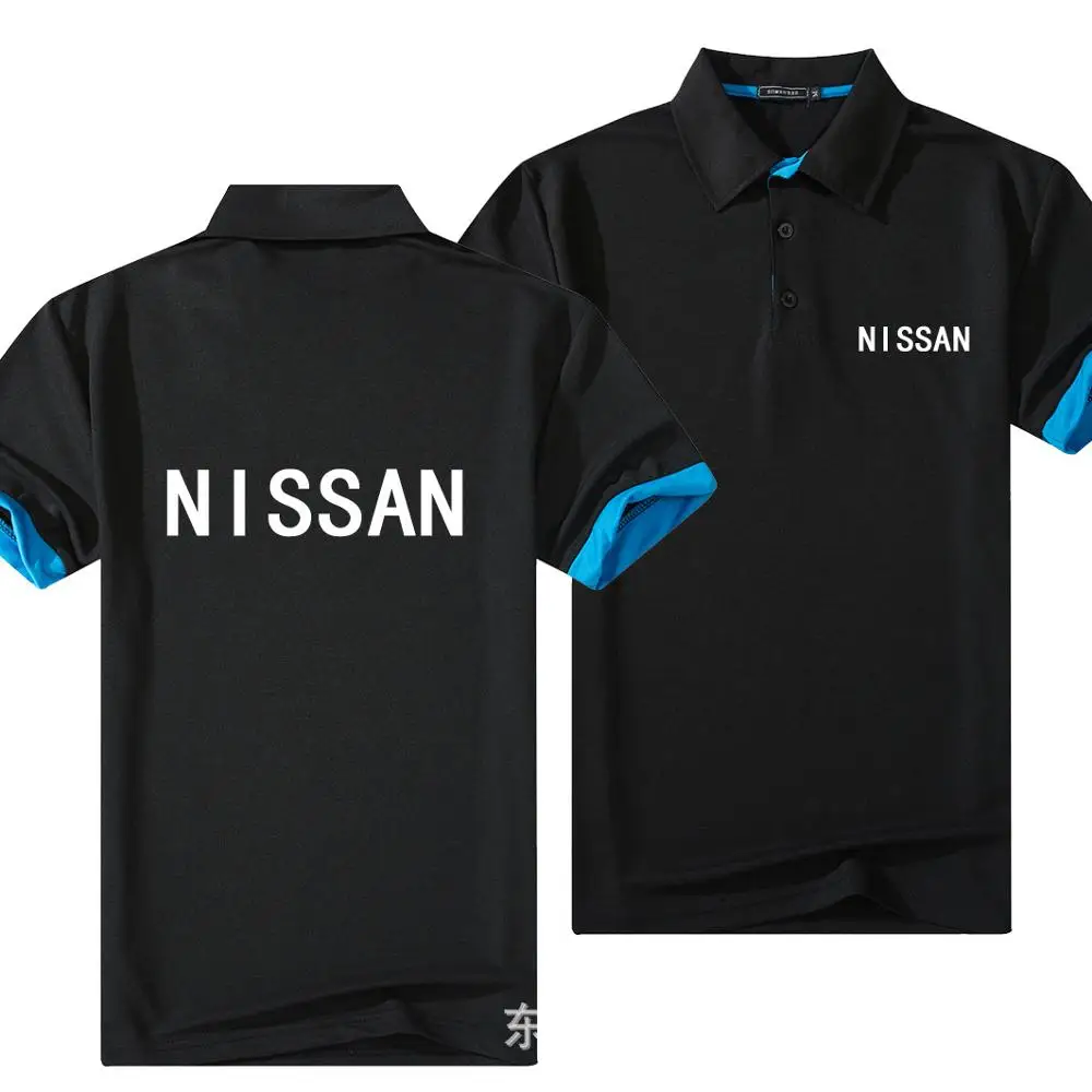 

New For NISSAN Mens Polo Shirts Men Desiger Polos Solid Color Men Cotton Short Sleeve shirt jerseys Golf Tennis Polos Big Size