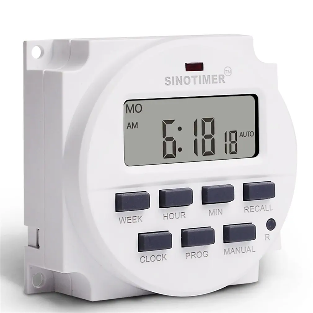 

TM618H DC 12V 24V AC 110V 120V 220V 230V Volt Voltage Output Digital 7 Days Weekly Programmable Timer Switch Time Relay Control
