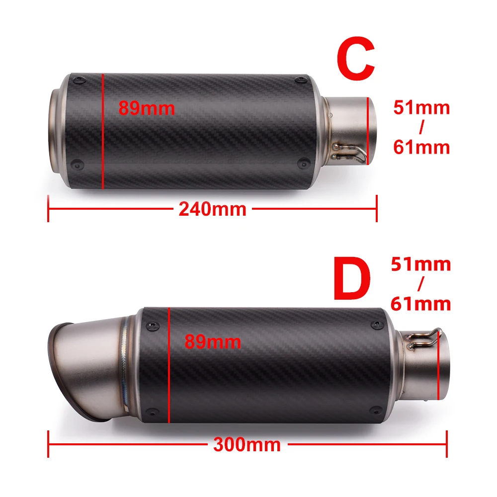 51mm 60mm Motorcycle pipe exhaust with DB killer Exhaust Pipe Muffler For Honda CRF 450 250 X 230F XR 230 400 125 CRM250R | Автомобили и