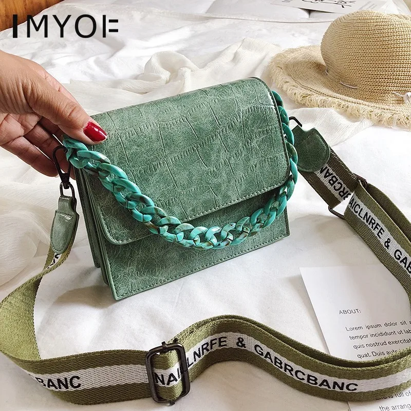 Модные женские туфли Сумки акриловая цепь с узором крокодиловая кожа квадратные