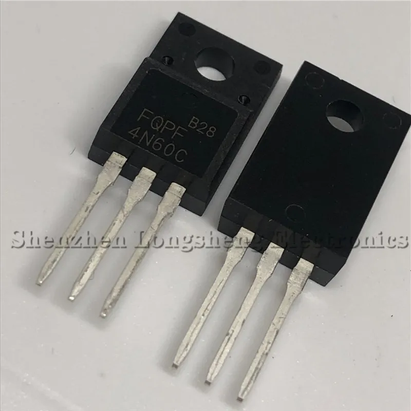 10 шт./лот Новинка 4N60C FQPF4N60C TO 220F пластик MOSFET 4A 600V|Интегральные схемы| |