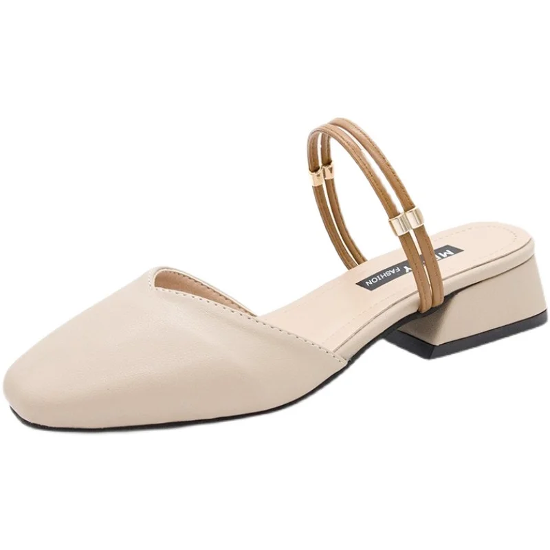 

Slippers Women Summer Shoes Luxury Slides Pantofle Med Soft Designer 2021 Scandals Rubber PU Rome Basic Hoof Heels Shoes Women