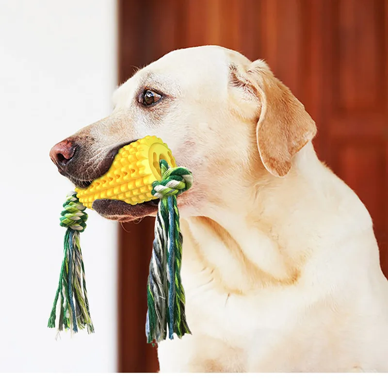 

Pet Agility Training Goods Corn Shape Teething Stick Dog Interactive Toy Bite Resistant Clean Teeth Animals Accessories Supplies