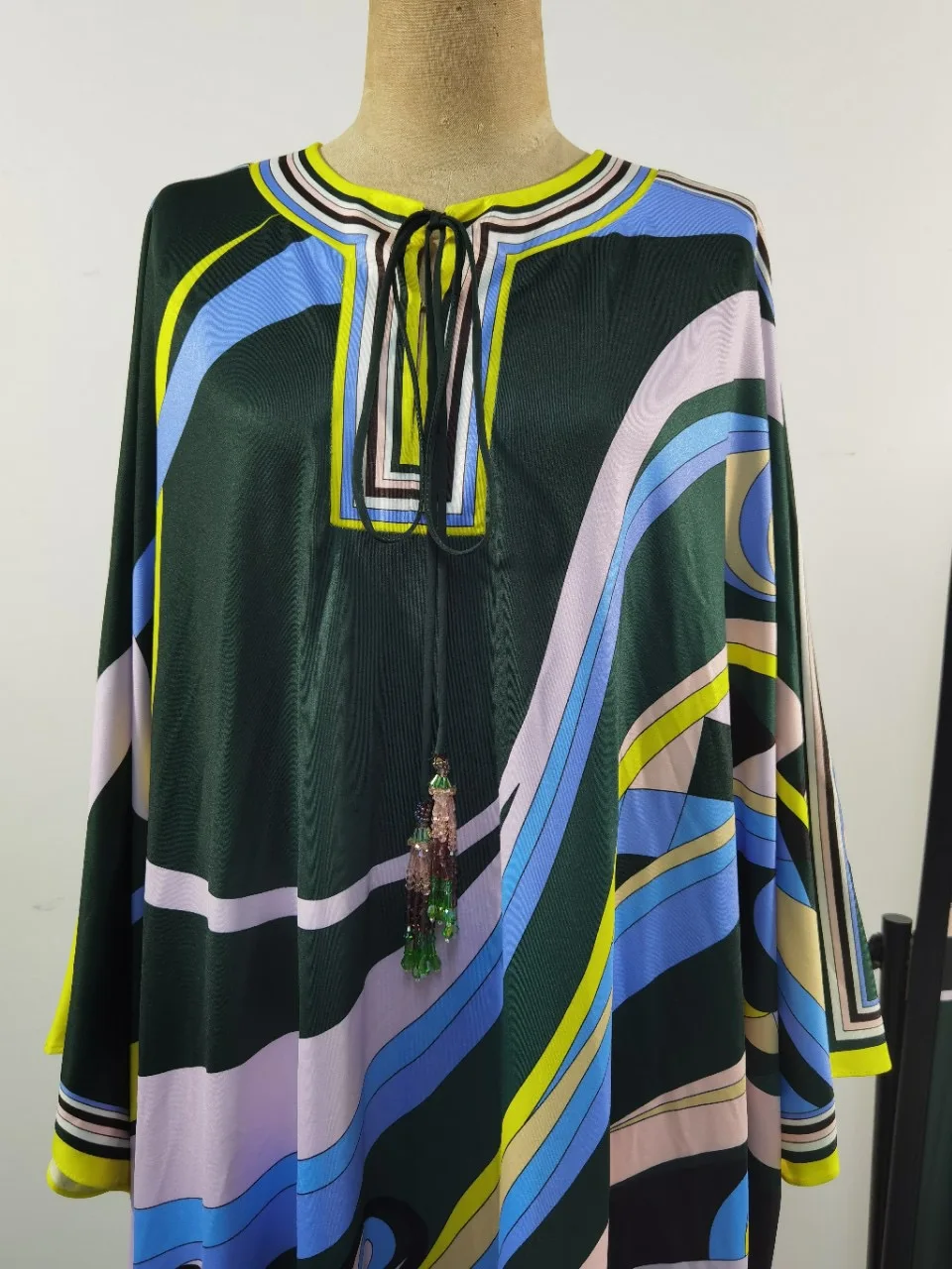 2020 Autumn Fashion Printed Loose knitting Kaftan Maxi dress Plus Size Casual Middle East Traditional Party Long Gowns