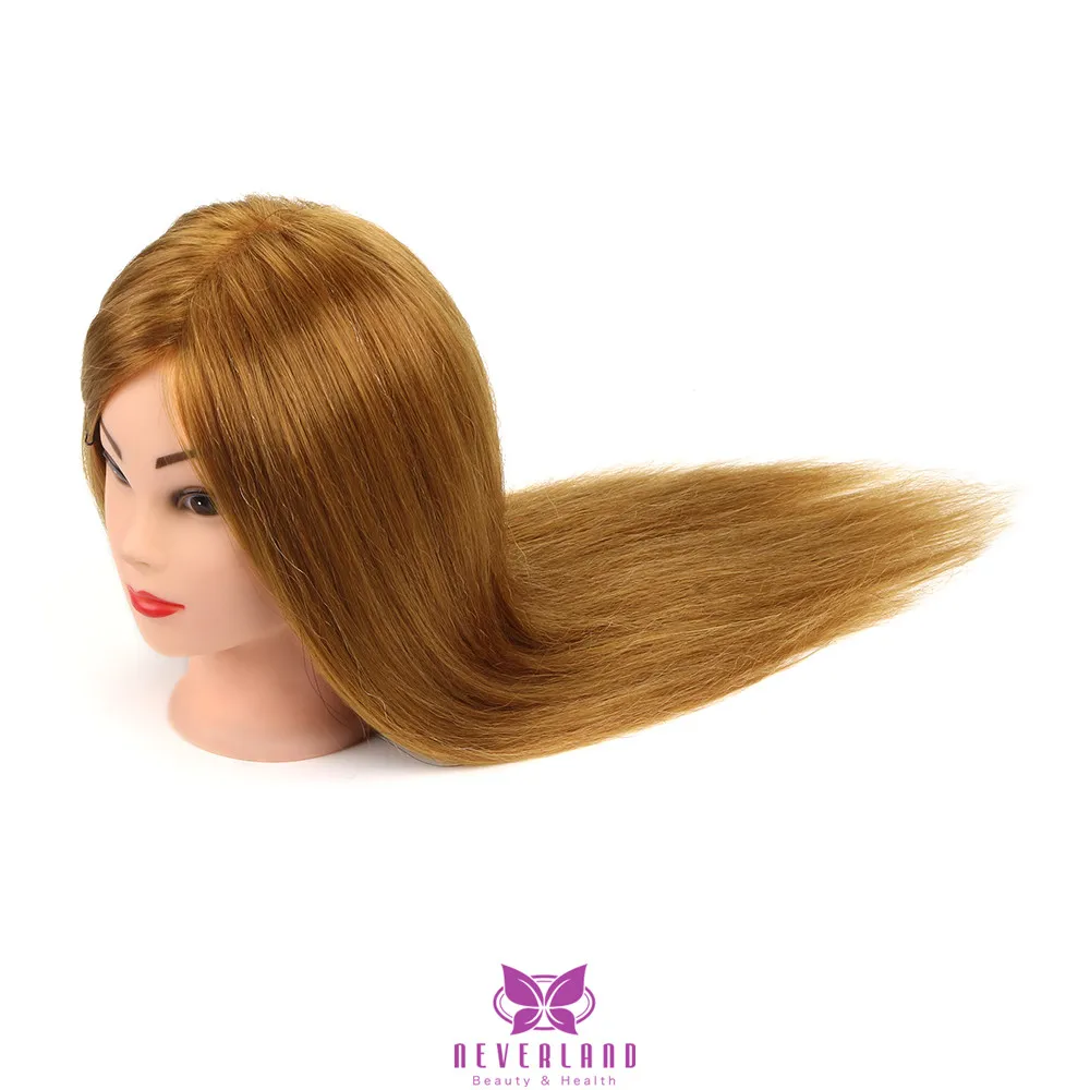 NEVERLAND with 60% Natural Human Hair Practice Blonde Mannequin Head Curling Professional Salon Barber Training | Дом и сад