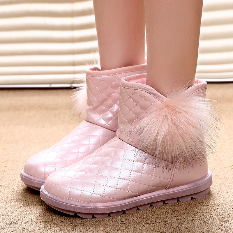 Rimocy/2019 женские зимние ботинки на плоской подошве Водонепроницаемая теплая обувь