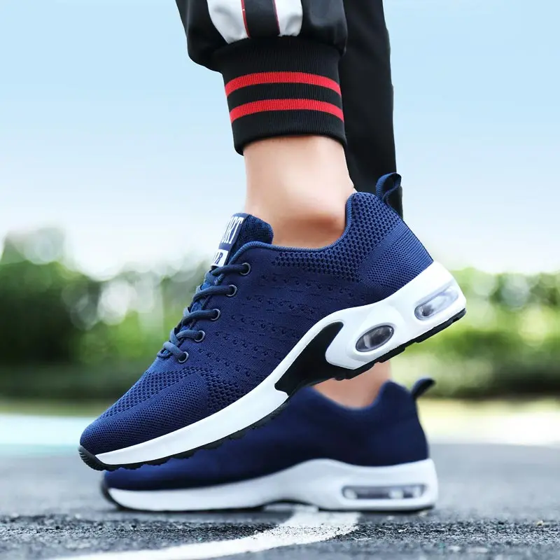 

Breathable Air Cushion Running Shoes for Men Summer Man Sport Shoes Mesh Sneakers for Men Blue Sports Shoes Male Footwear A311