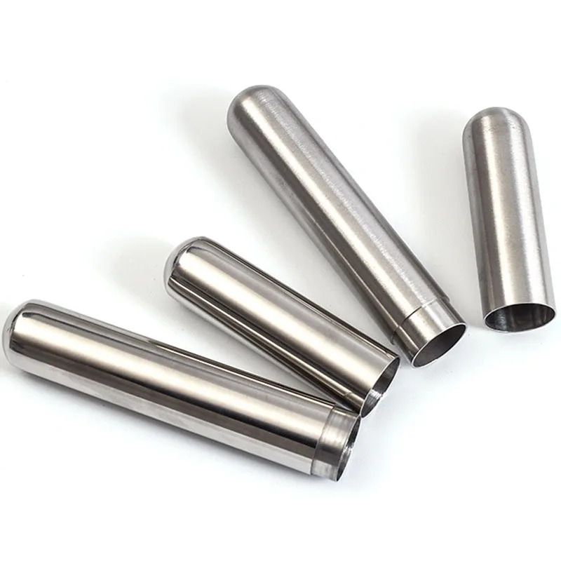 

17cm Stainless Steel Travel Cigars Box Cigarettes Case Humidor Cigar Tube Protective Case Portable Cigar Accessories Men's Gift