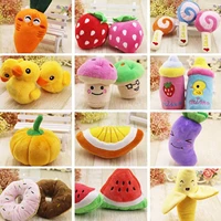 pet toys funny cartoon cute fruit bite resistant plush squeaky toy pet chew toy for cats pet interactive supplies pet partner