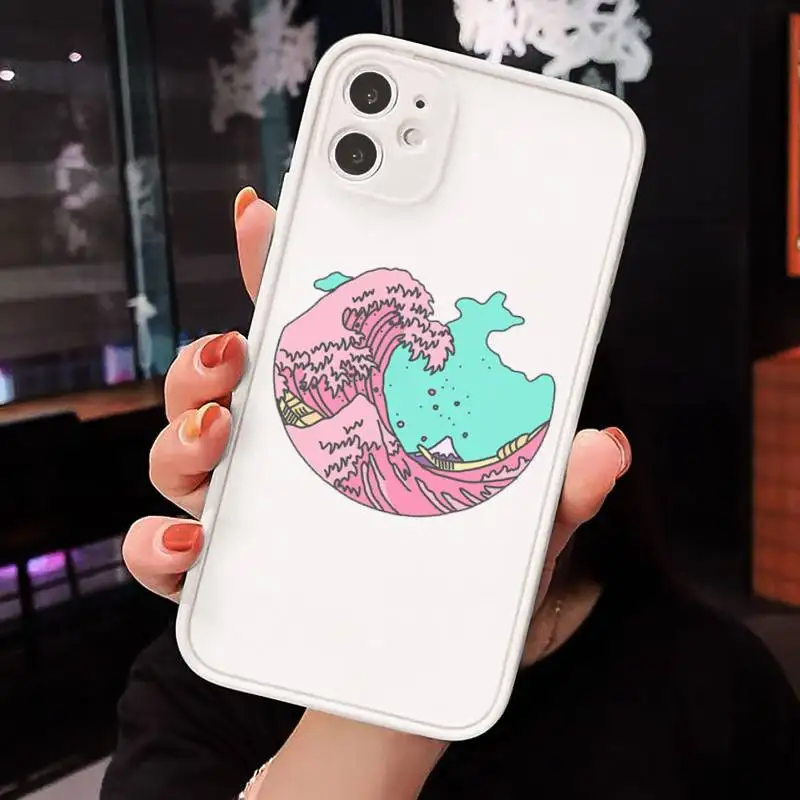 

The Great Wave off Kanagawa high quality Phone Cases matte transparent For iphone 7 8 11 12 plus mini x xs xr pro max cover