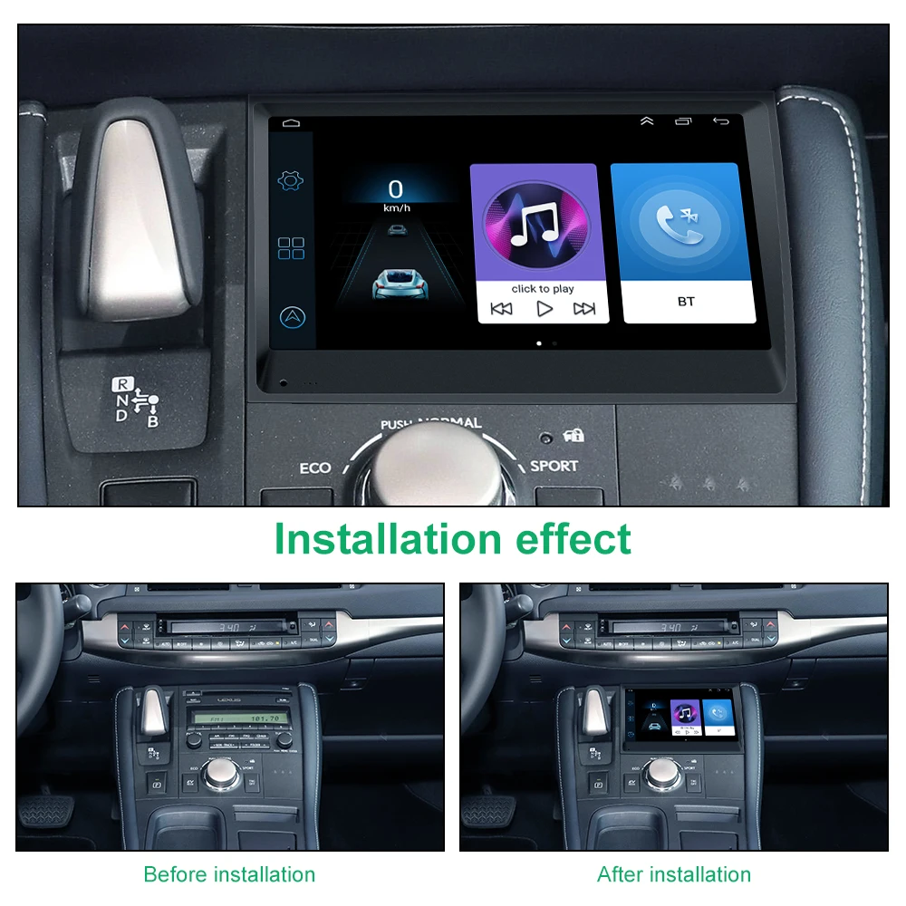 Camecho 7-дюймовый автомобильный радиоприемник для Lexus CT200 CT200H 2011-2020 Android 10 0 mp5-плеер