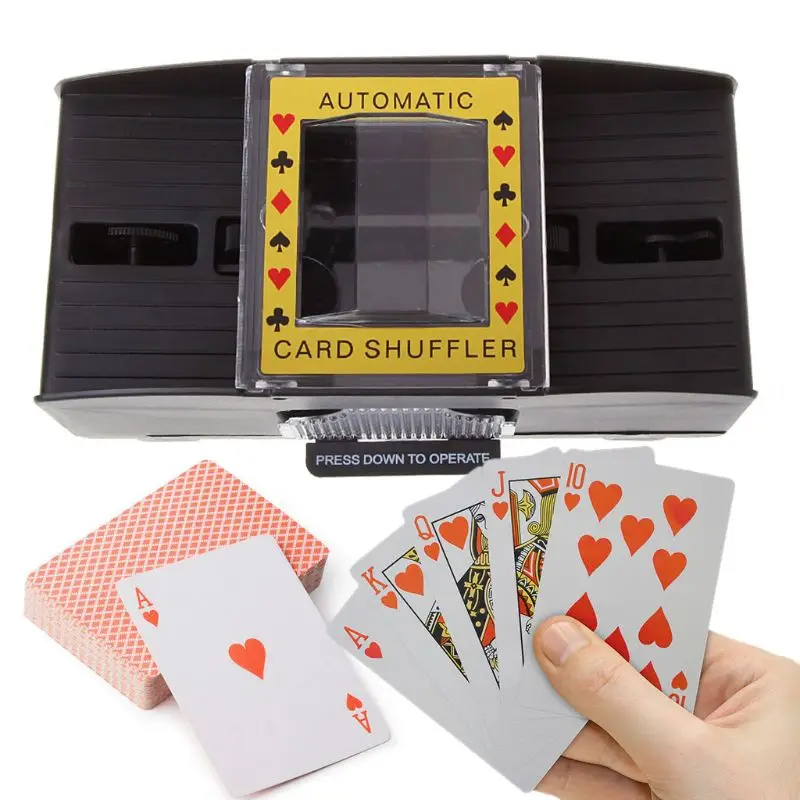 

Automatic Poker Card Shuffler Board Games Battery Operated Playing Cards Shuffle 53CD