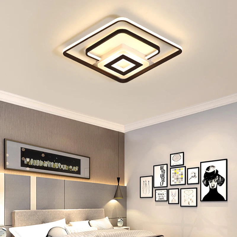 Современная светодиодная Люстра для гостиной алюминиевая акриловая лампа в