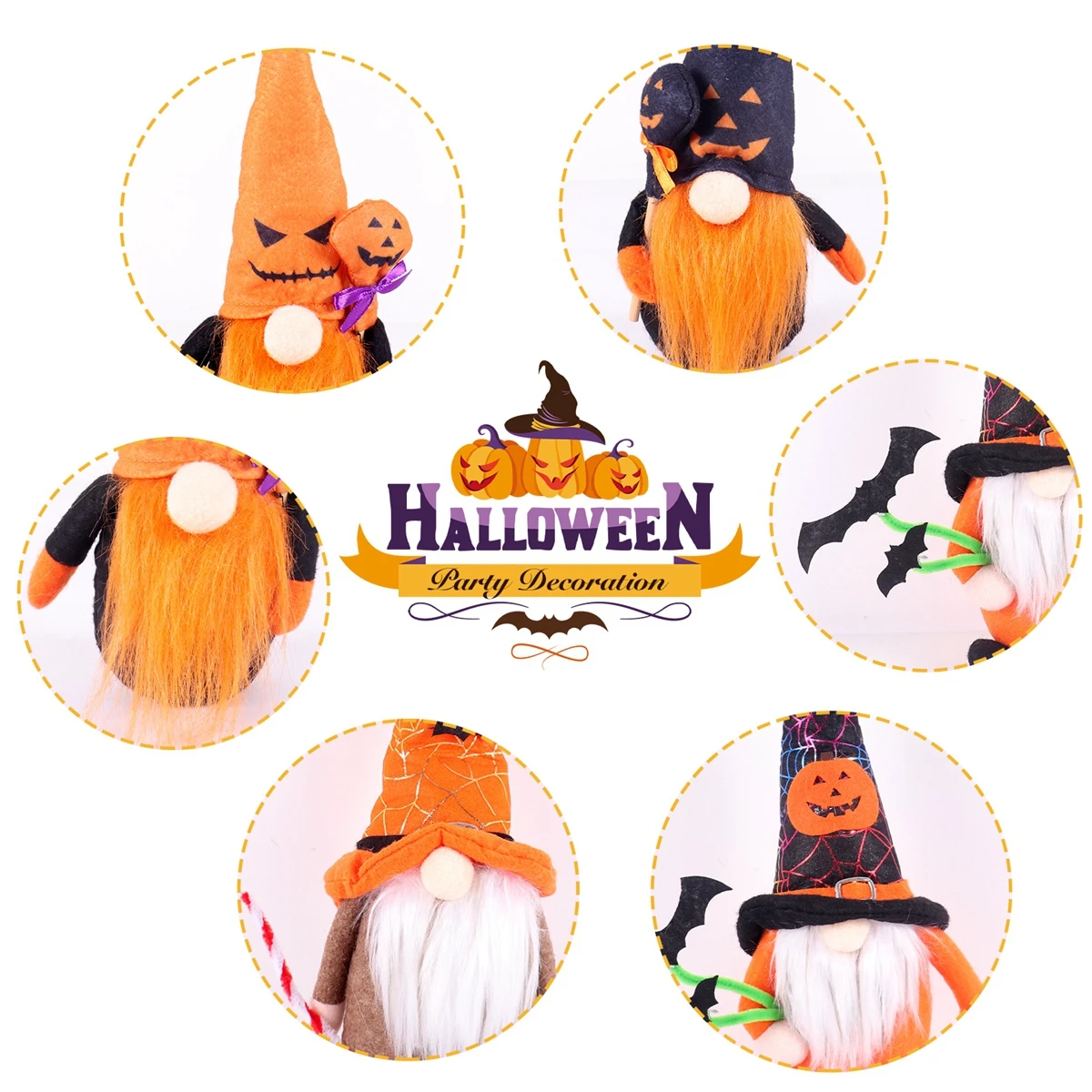 

Halloween Faceless Gnome Doll Halloween Decoration For Home kids Horror Halloween Party Supplies Pumpkin Halloween Ornament Prop