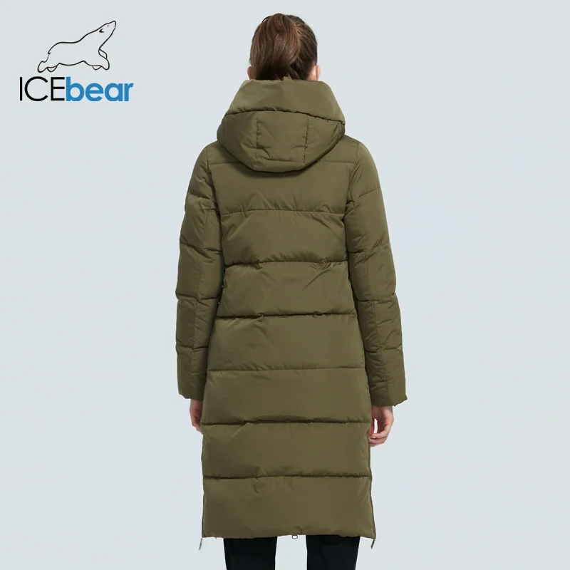 ICEbear 2019 Новая зимняя женская куртка высокого качества с длинным женским пальто