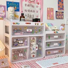 Настольный ящик для хранения большой емкости, полка для студенческого общежития, канцелярские принадлежности, держатель для ручек, пластиковый многослойный косметический Чехол