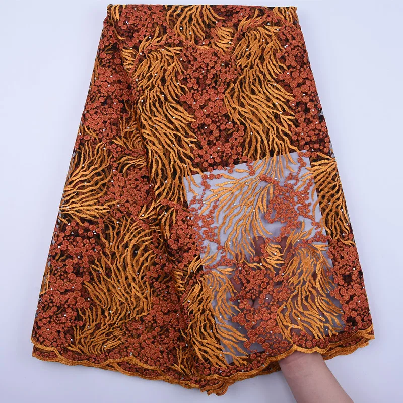 Новейшая нигерийская кружевная ткань высокое качество тюль африканская вышивка