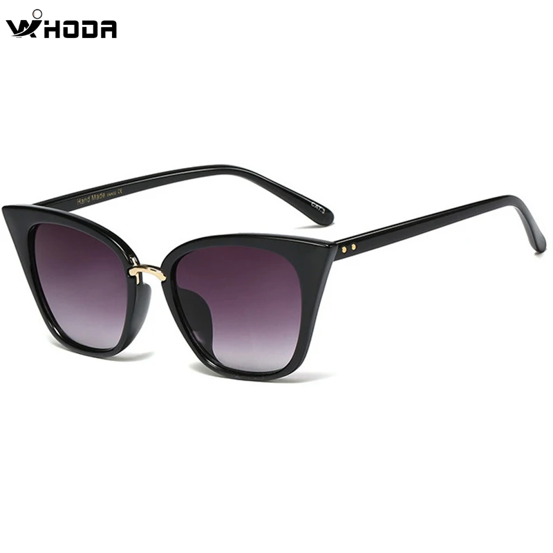 Женские солнцезащитные очки с градиентными линзами черные/Черепаховые