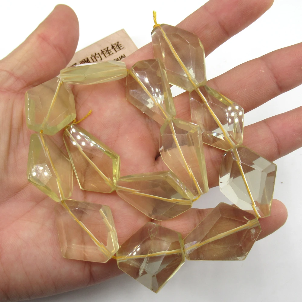 APDGG натуральный Лимон Кварц свобода граненый желтый кристалл драгоценные камни
