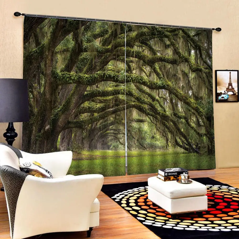 Занавески с 3D фотопечатью на заказ большие 3d затемняющие шторы изображением