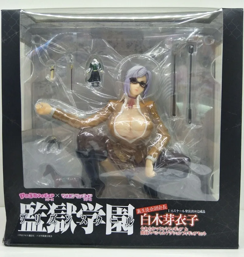 

Anime Prison School Meiko Shiraki Guan Yu Squatting Sexy Figure PVC Action figures Sexy Figure Collection Model Toys Doll gift