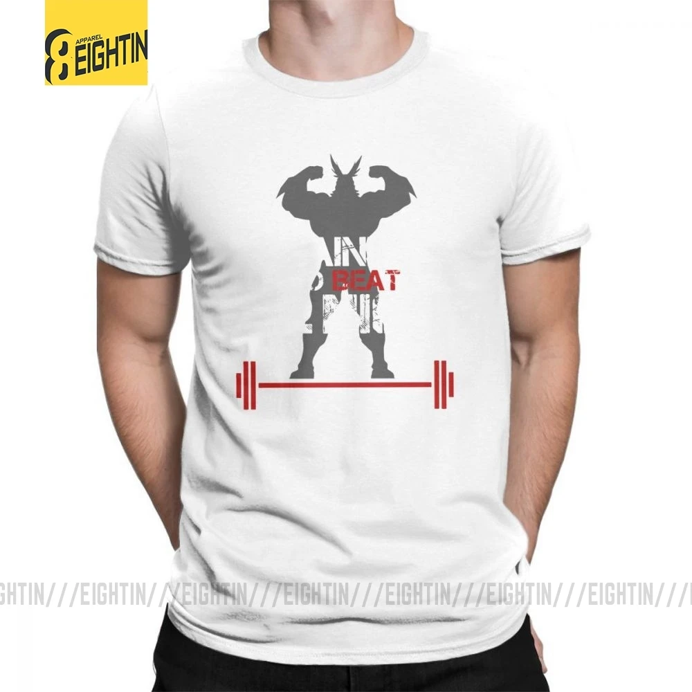 My Hero Academy тренировочный To Beat All Might мужские футболки плюс классические футболки из очищенного хлопка классические футболки с коротким рукавом Новинка - Цвет: Белый