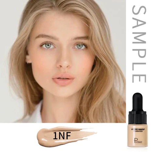 1NF PUDAIER 40 цветов длинная одежда для лица и тела Жидкая Основа SPF 30 полное покрытие увлажняющий лицо капля образец тональный крем 5 мл - Цвет: 1NF