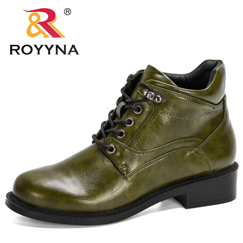 

Женские ботинки ROYYNA, зимние ботинки на плоской подошве, с высоким берцем, 2020