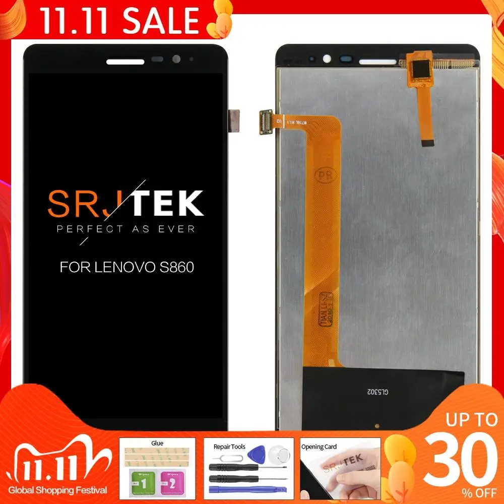 

Дисплей для Lenovo S860, 5,3 дюйма, сенсорный ЖК-экран, дигитайзер, запасные части, дисплей для Lenovo S860