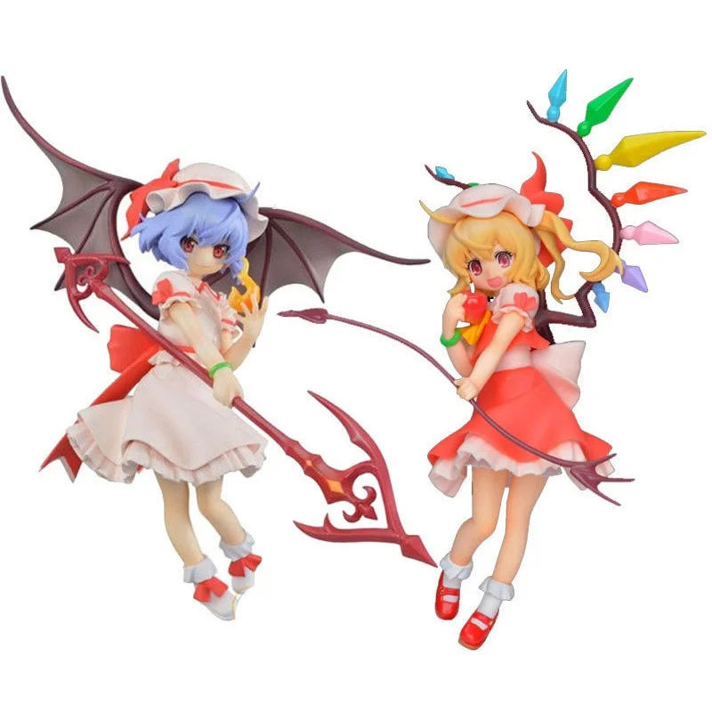 

Японское аниме проект Touhou аниме Remilia Scarlet & Flandre Scarlet ПВХ экшн-фигурки коллекционные модели игрушки Рождественский подарок Lelakaya