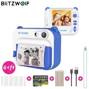 Blitzwolf bw-dp1 photo printer children's camera video 58mm thermal instant print kids camera birthday christmas gifts for boys 1 Item image