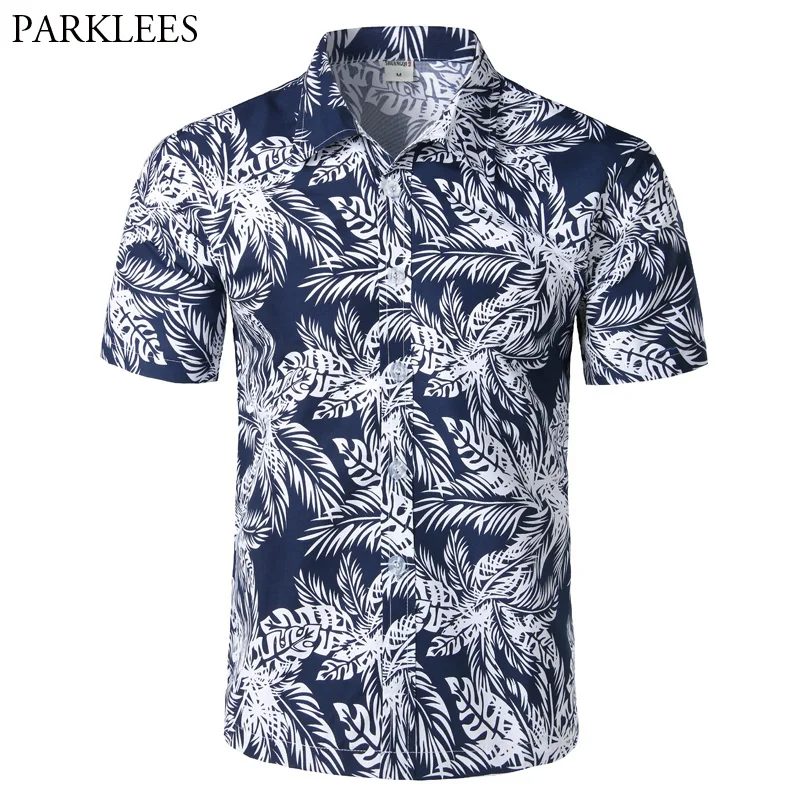 Мужские хипстерские летние пляжные Гавайские рубашки с коротким рукавом новые