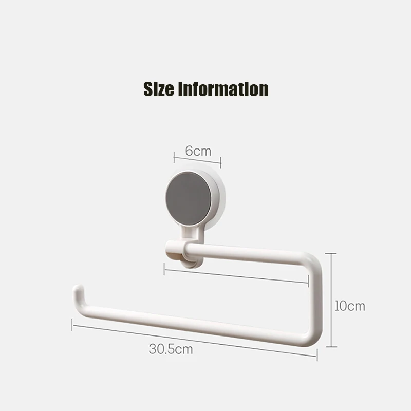 

Bathroom Accessories Sets Multifunctional Household Hook Type Kitchen Roll Paper Towel Holder Rotatable Convenient Storage Rack