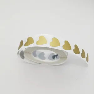 1000 шт. 15*15 мм маленький размер золотые наклейки с любовным сердцем и этикеткой для детей, игровая карта, купоны ручной работы