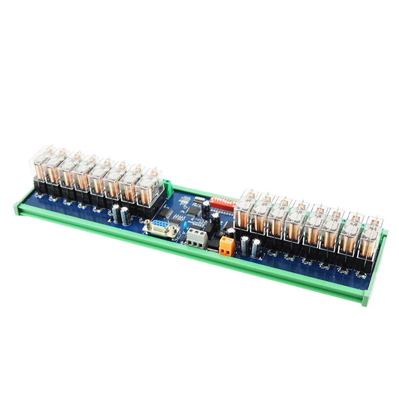 16 канальный RS485 Связь Omron Реле модуль Modbus RTU/232 DC12V/24V релейного выхода для домашней
