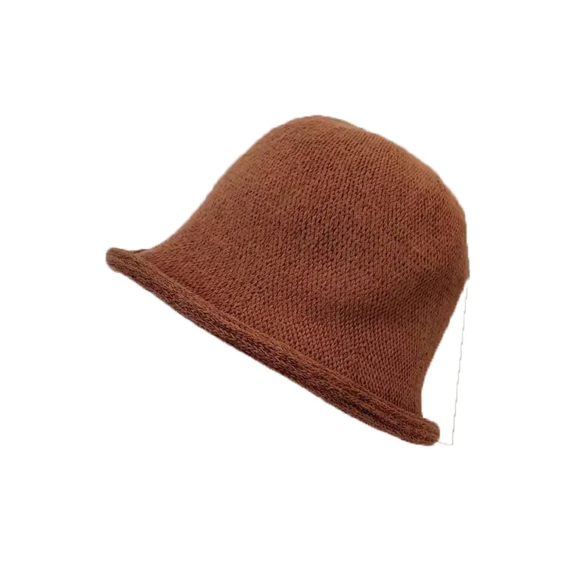 

New Sweet Fashion Burgundy Black Bucket Hat Crimping Fedoras Outdoor Fisherman Hat Visor Basin Cap Summer Hats for Women Gorras