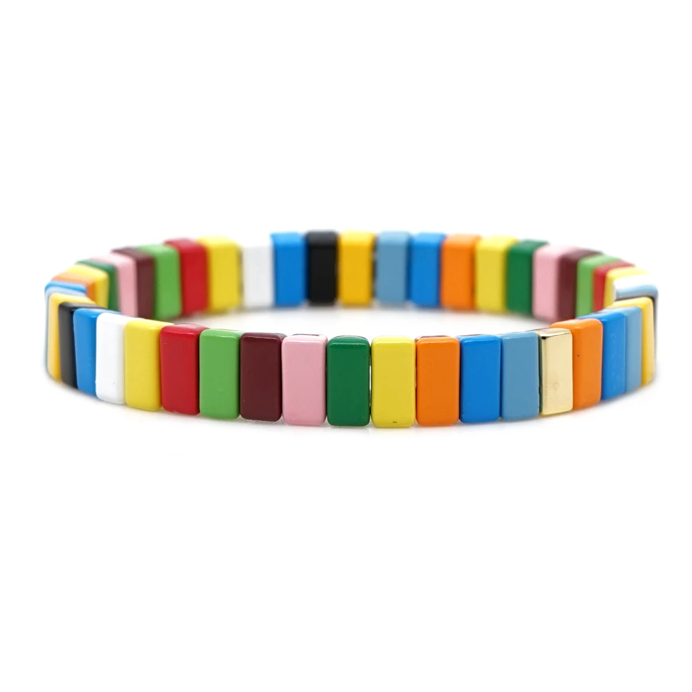 Женские браслеты манжеты kelich разноцветные с эмалированными вставками модные