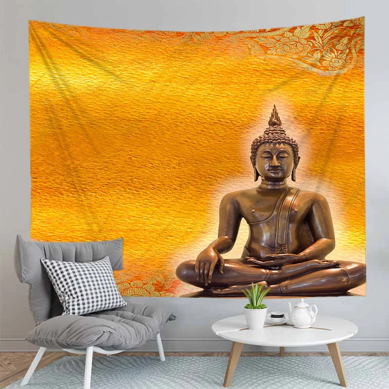 

New Buddha Statue Meditation Different Sizes Tapestry Wall Hanging Mandala Walls Cloth Psychedelic Tablecloth Boho Home Decor