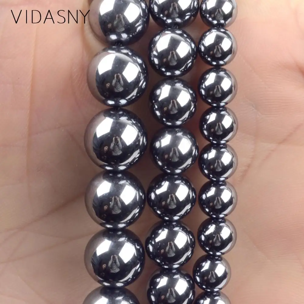 

Natural Mineral Beads Terahertz Round Loose Beads For Needlework Jewelry Making 6/8/10mm Mineral Stone Fit For Bracelets 15''