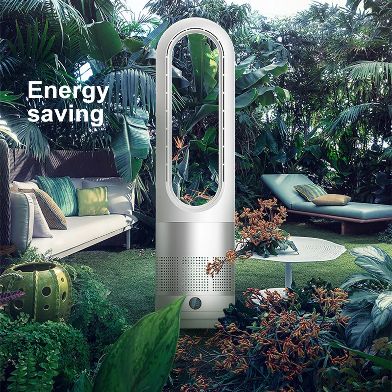 

40W Electric Bladeless Fan Tower Fan Remote Control Timing Household Desktop Fan Mute Air Circulation Purification Safe Fan 220V