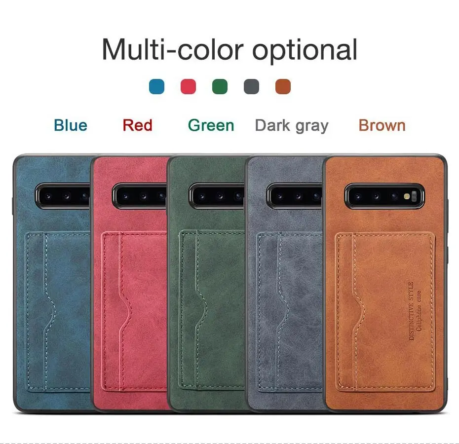 Винтажный держатель для карт, чехол для телефона samsung Note 9 Note 10 pro, подставка-книжка, PU кожаный чехол для samsung S10 E Plus