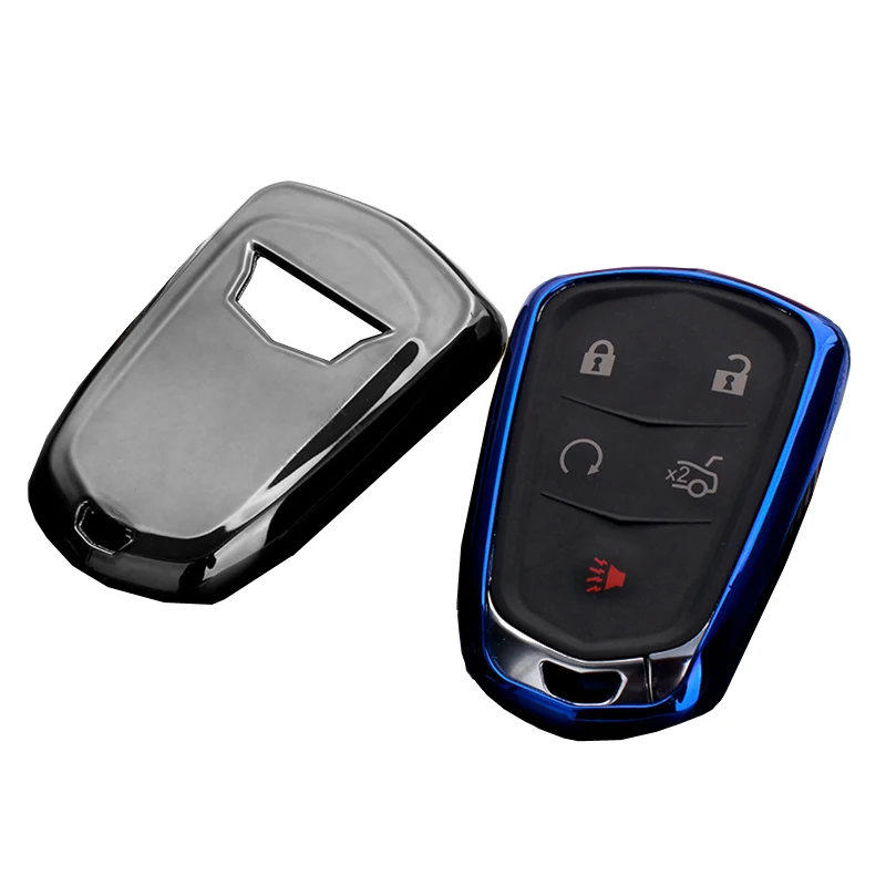 Чехол для Cadillac ATS-L CT6 XTS XT5 CTS SRX ESCALADE черный силиконовый чехол смарт-ключей