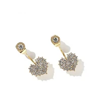 14k yellow gold color earrings for women real natural 1 carat diamond jewelry bizuteria orecchini gemstone jewelry oorbellen