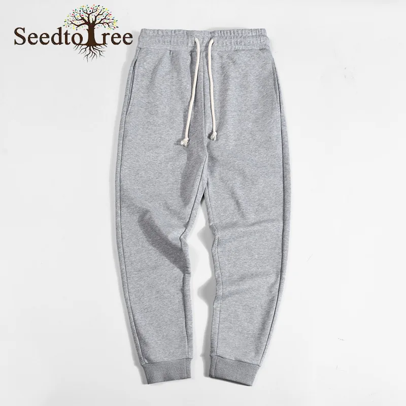 

Solid Color Men's Casual Pants Sports Trousers Pure Cotton Sweatpants
