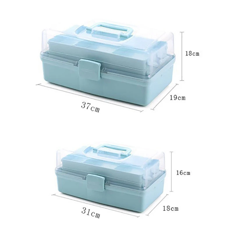 3 слойная медицинская коробка портативная аптечка косметика канцелярские